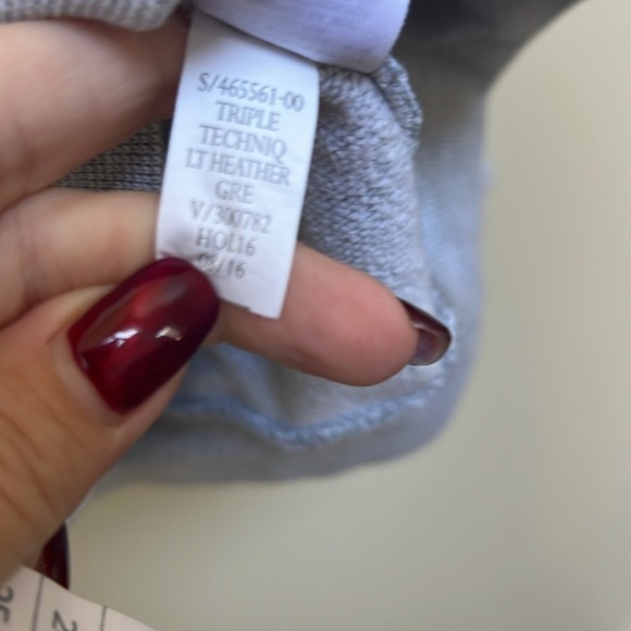 GAP Classic Crewneck Logo Sweatshirt in gray with blue and white letters, Large - Picture 5 of 11